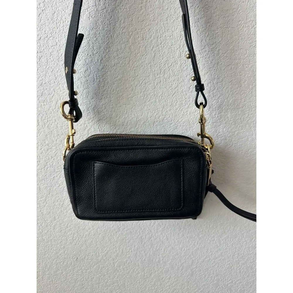 Marc Jacobs Supple Natural Grain Calfskin Softshot 21 Black Crossbody